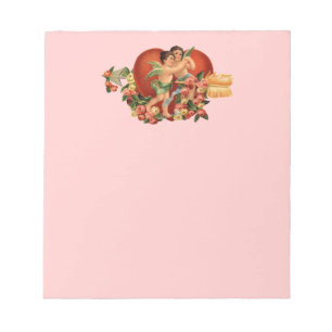 Anpassbare Vintage Cherubs & Herzen Notizblock
