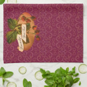 Anpassbare Vintage Erdbeeren Elegantaske Geschirrtuch (Gefaltet)