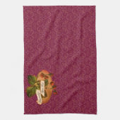 Anpassbare Vintage Erdbeeren Elegantaske Geschirrtuch (Vertikal)
