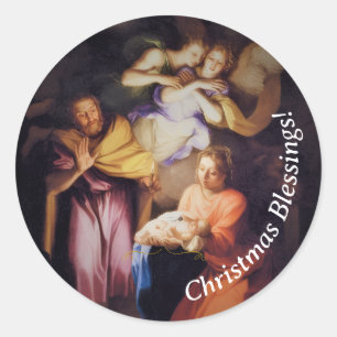 Anpassbare Vintage-Geburts-Christmas  Runder Aufkleber
