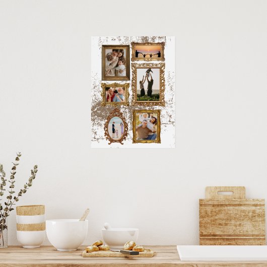 Anpassbare Vintage Rahmen Poster (Küche)