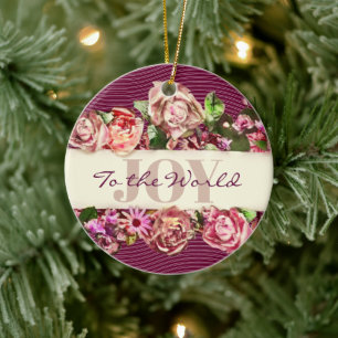 Anpassbare Vintage Rose Hübsche Freude für die Wel Keramik Ornament