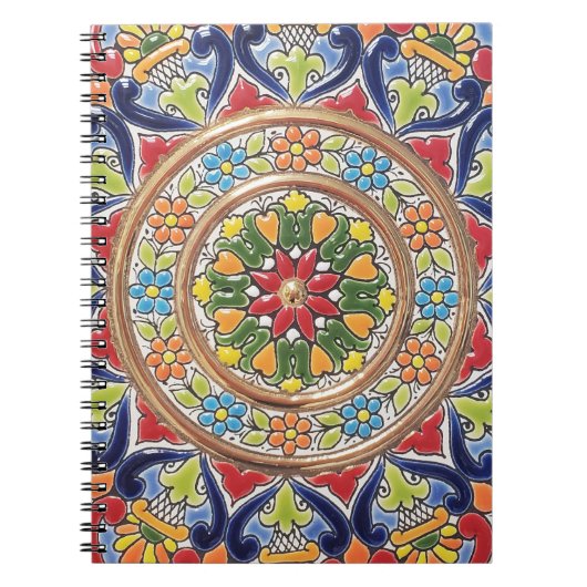 Anpassbare Vintage-Spanische Fliese Notizblock (Vorderseite)