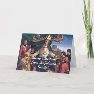 Anpassbare Vintage-Weihnachtskarte Karte