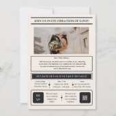 Anpassbare Vintage-Zeitung Save the Date Einladung (Vorderseite)