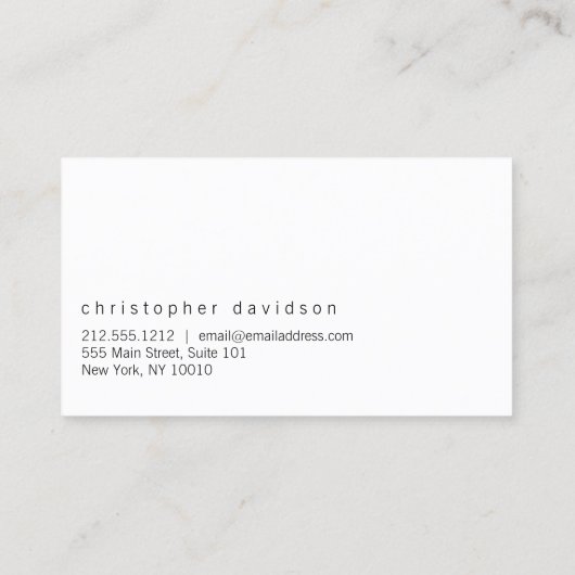 Anpassbare Visitenkarte für Fotografen (Rückseite)