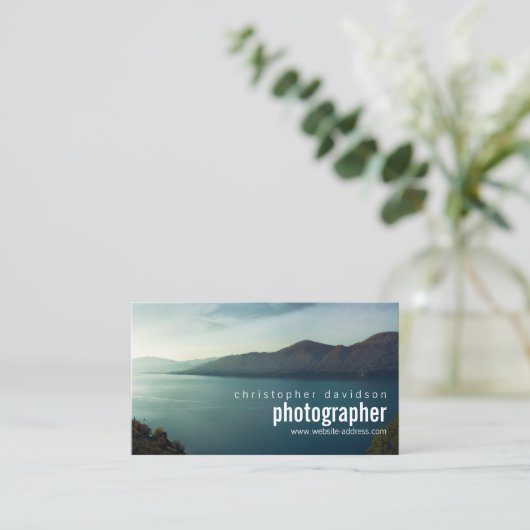 Anpassbare Visitenkarte für Fotografen (Stehend Vorderseite)