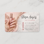 Anpassbare Visitenkarte für Nageldesigner (Vorderseite)