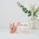 Anpassbare Visitenkarte für Nageldesigner (Stehend Vorderseite)