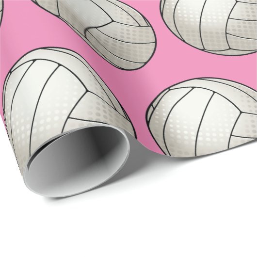 Anpassbare Volleyball Geschenkpapier (Rolleneckpunkt)