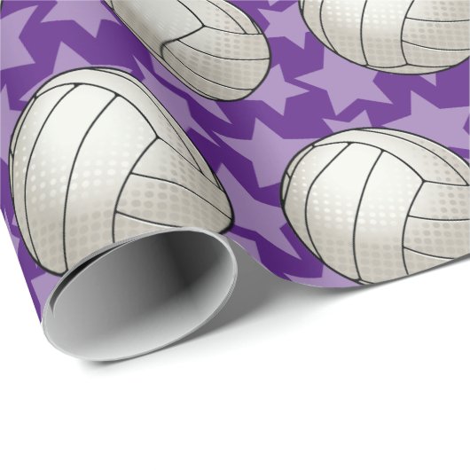 Anpassbare Volleyball Geschenkpapier (Rolleneckpunkt)