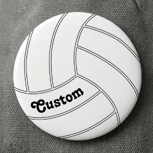 Anpassbare Volleyball-Runde Button-Nadel Button
