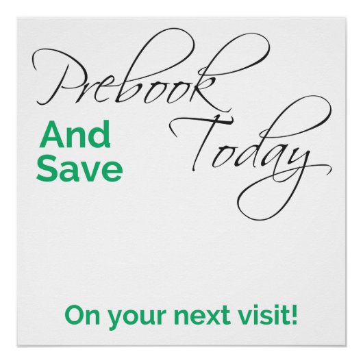 Anpassbare Vorbuchungsankündigung Poster (Vorderseite)