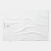 Anpassbare Vorlage für Firmenlogo hochladen Geschirrtuch (Horizontal)