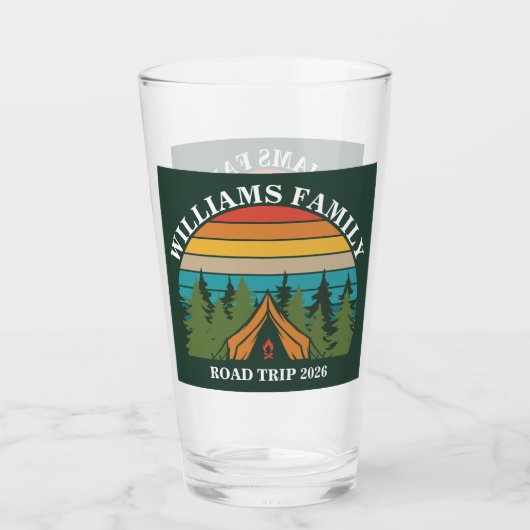 Anpassbare Waldfreunde Sunset Camping Zelt Glas (Vorderseite)