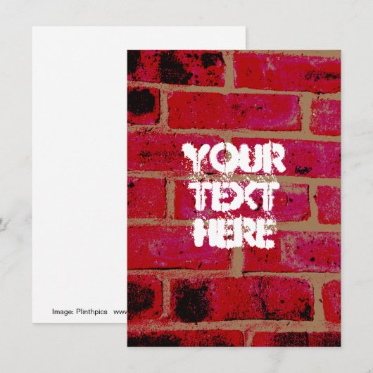 Anpassbare Wandkarte aus Ziegelstein (Vorne/Hinten)