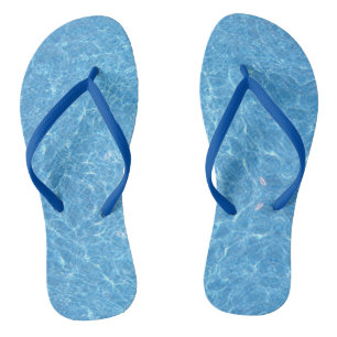 Anpassbare Wasser Aqua Blue Slim Rippen Erwachsene Badesandalen