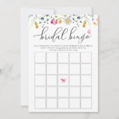 Anpassbare Watercolor Bingo Game Card Einladung (Vorderseite)