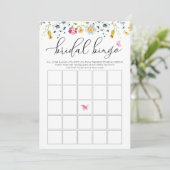 Anpassbare Watercolor Bingo Game Card Einladung (Stehend Vorderseite)