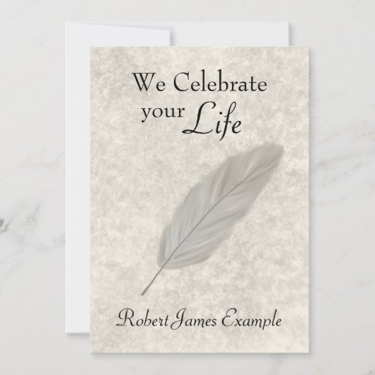 Anpassbare Weck/Memorial (Stone Effect) Einladung (Vorderseite)