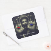 Anpassbare Weck-Up-Tablette oder Blue Choice 2020 Quadratischer Aufkleber (Umschlag)