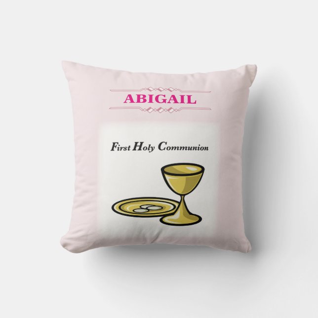 Anpassbare, weibliche Kommunion Körper und Blut Kissen (Vorderseite)