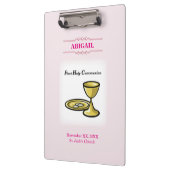 Anpassbare, weibliche Kommunion Körper und Blut Klemmbrett (Links)