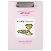 Anpassbare, weibliche Kommunion Körper und Blut Klemmbrett (Vorderseite)