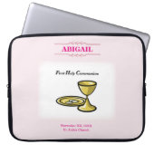 Anpassbare, weibliche Kommunion Körper und Blut Laptopschutzhülle (Vorderseite)