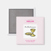 Anpassbare, weibliche Kommunion Körper und Blut Magnet (Vorderseite/Rückseite)