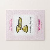 Anpassbare, weibliche Kommunion Körper und Blut Puzzle (Horizontal)