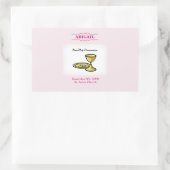 Anpassbare, weibliche Kommunion Körper und Blut Rechteckiger Aufkleber (Tasche)