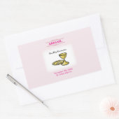 Anpassbare, weibliche Kommunion Körper und Blut Rechteckiger Aufkleber (Umschlag)