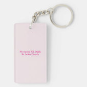 Anpassbare, weibliche Kommunion Körper und Blut Schlüsselanhänger (Rückseite)