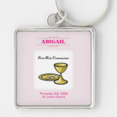 Anpassbare, weibliche Kommunion Körper und Blut Schlüsselanhänger (Vorne)