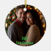 Anpassbare Weihnachten 2024 Keramik Ornament (Vorne)