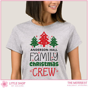Anpassbare Weihnachts-Crew für die Familie T-Shirt