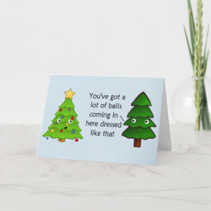Anpassbare Weihnachtsbaume Feiertagskarte