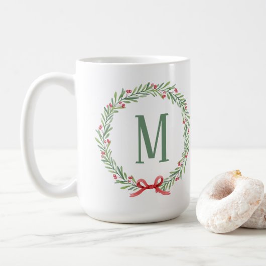 Anpassbare Weihnachtsbriefe und Geschenkklammer Kaffeetasse (Mit Donut)