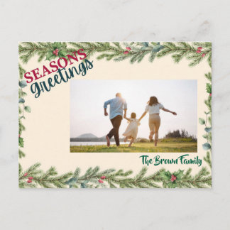 Anpassbare Weihnachtsgrüße-Postkarte  Feiertagspostkarte