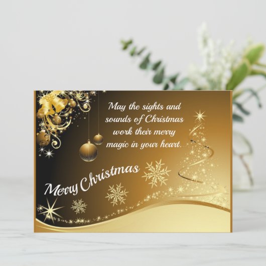 Anpassbare Weihnachtskarte (Stehend Vorderseite)