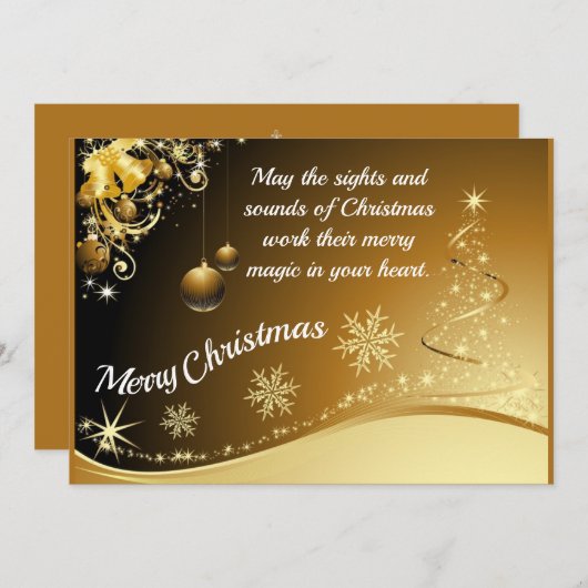 Anpassbare Weihnachtskarte (Vorne/Hinten)