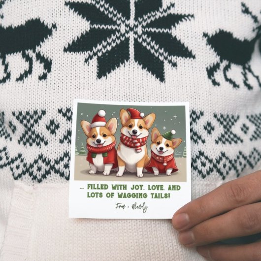 Anpassbare Weihnachtskarte für Corgi