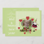 Anpassbare Weihnachtskarte hinzufügen Feiertagskarte (Vorne/Hinten)