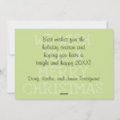 Anpassbare Weihnachtskarte hinzufügen Feiertagskarte (Rückseite)