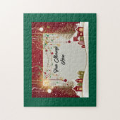 Anpassbare Weihnachtskarte Puzzle (Vertikal)