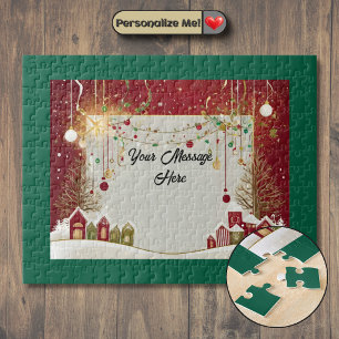 Anpassbare Weihnachtskarte Puzzle