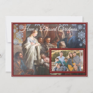 Anpassbare Weihnachtskarte zur Geburt Christi Feiertagskarte