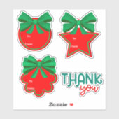 Anpassbare Weihnachtsklebepackung Aufkleber (Blatt)