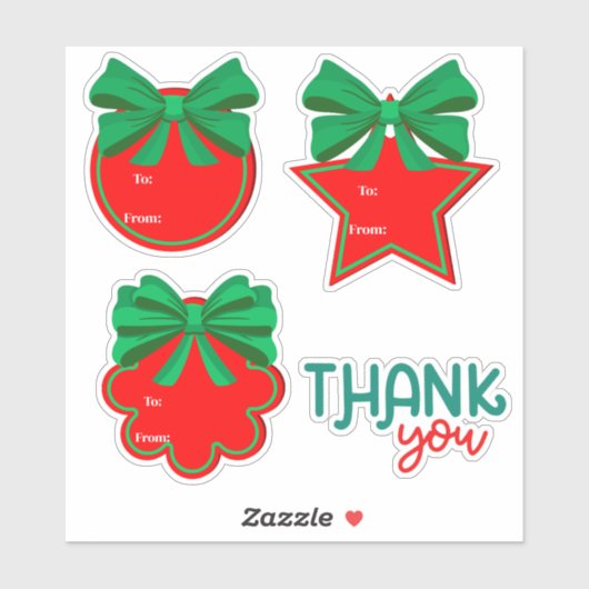 Anpassbare Weihnachtsklebepackung Aufkleber (Blatt)